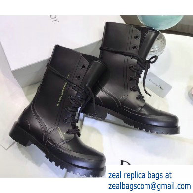 Dior Diorcamp Low Boots in Shiny Rubber Black 2019
