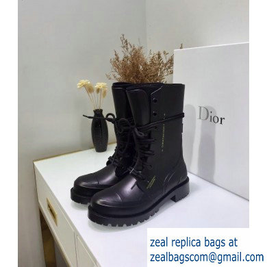 Dior Diorcamp Low Boots in Shiny Rubber Black 2019
