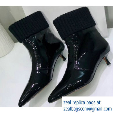 Dior Heel 3.5cm Beat Low Boots in Black Brushed Calfskin 2019