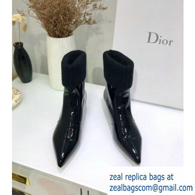 Dior Heel 3.5cm Beat Low Boots in Black Brushed Calfskin 2019