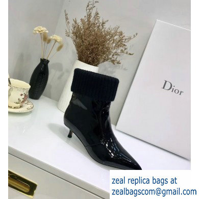 Dior Heel 3.5cm Beat Low Boots in Black Brushed Calfskin 2019