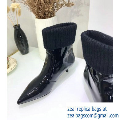 Dior Heel 3.5cm Beat Low Boots in Black Brushed Calfskin 2019