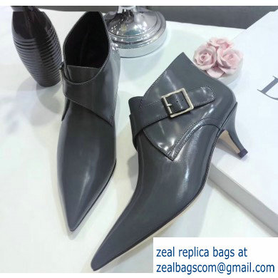 Dior Heel 4.5cm Swing Ankle Boots Gray with Buckle 2019 - Click Image to Close