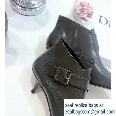 Dior Heel 4.5cm Swing Ankle Boots Gray with Buckle 2019