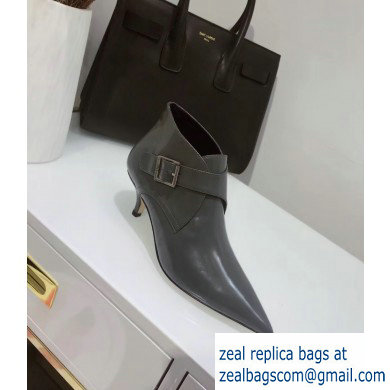 Dior Heel 4.5cm Swing Ankle Boots Gray with Buckle 2019