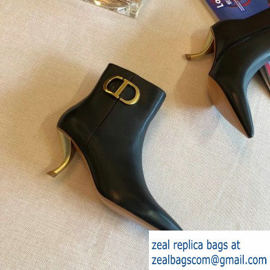 Dior Kitten Heel 5cm Ankle Boots CD Logo Black 2019