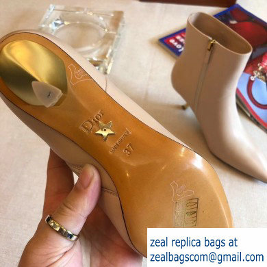 Dior Kitten Heel 5cm Ankle Boots CD Logo Nude 2019