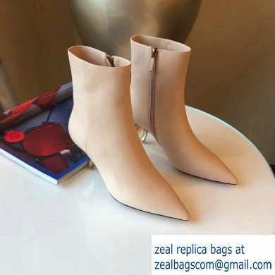 Dior Kitten Heel 5cm Ankle Boots Nude 2019