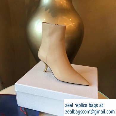 Dior Kitten Heel 5cm Ankle Boots Nude 2019