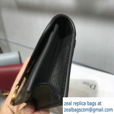 Dior Leather Saddle Flap Card Holder Black 2019 - Click Image to Close