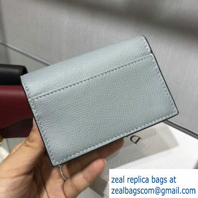 Dior Leather Saddle Flap Card Holder Light Gray 2019 - Click Image to Close