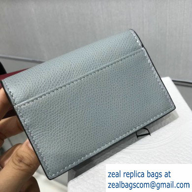 Dior Leather Saddle Flap Card Holder Light Gray 2019 - Click Image to Close