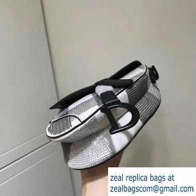 Dior Mini Saddle Bag with Sequins Check Black 2019