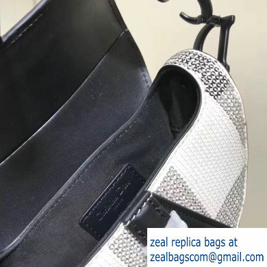 Dior Mini Saddle Bag with Sequins Check Black 2019