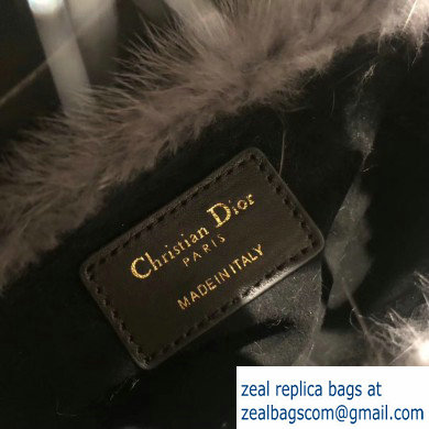 Dior Mink Fur Mini Saddle Bag Gray 2019 - Click Image to Close