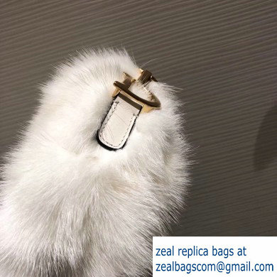 Dior Mink Fur Mini Saddle Bag White 2019 - Click Image to Close