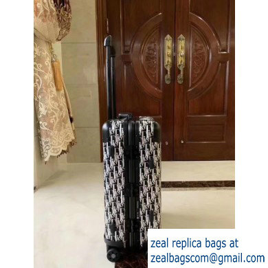 Dior Oblique Trolley Travel Luggage Bag Black - Click Image to Close