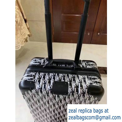 Dior Oblique Trolley Travel Luggage Bag Black - Click Image to Close