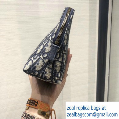 Dior Toiletry Case Bag in Oblique Canvas Blue 2019