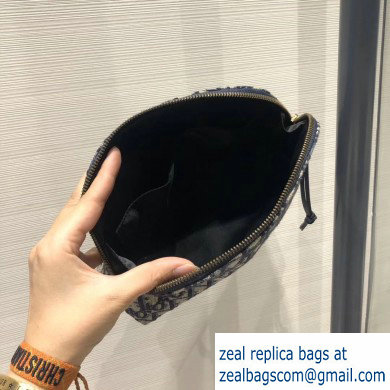 Dior Toiletry Case Bag in Oblique Canvas Blue 2019 - Click Image to Close