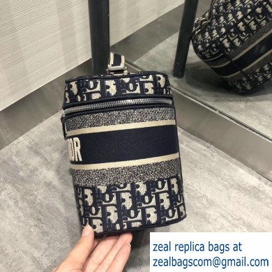 Dior Vanity Case Bag in Oblique Canvas Blue 2019