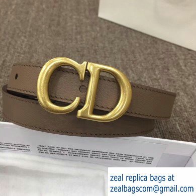 Dior Width 2cm Calfskin Saddle Belt Camel with CD Buckle