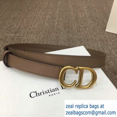 Dior Width 2cm Calfskin Saddle Belt Camel with CD Buckle - Click Image to Close