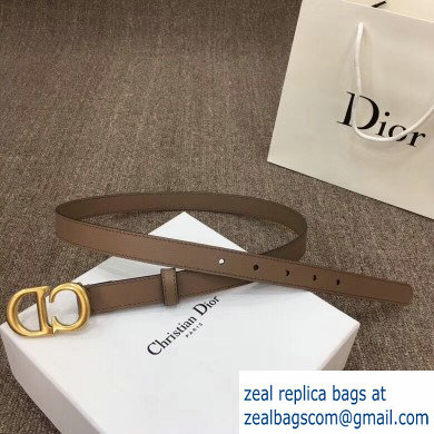 Dior Width 2cm Calfskin Saddle Belt Camel with CD Buckle