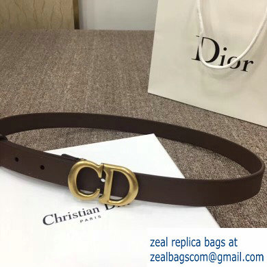 Dior Width 2cm Calfskin Saddle Belt Coffee with CD Buckle - Click Image to Close