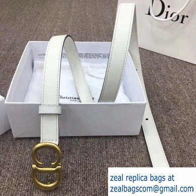 Dior Width 2cm Calfskin Saddle Belt White with CD Buckle - Click Image to Close
