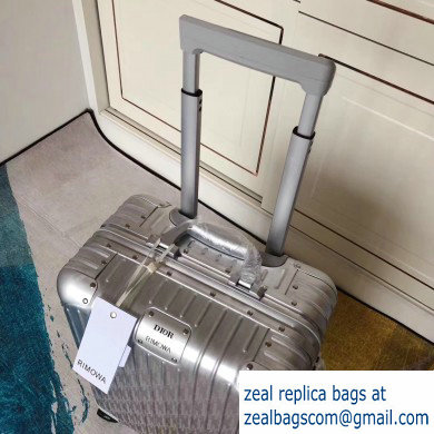 Dior x Rimowa Oblique Trolley Travel Luggage Bag Silver - Click Image to Close