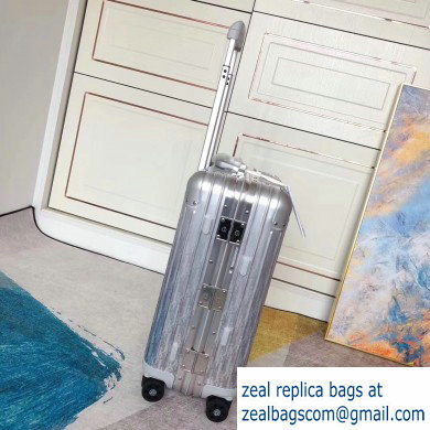 Dior x Rimowa Oblique Trolley Travel Luggage Bag Silver - Click Image to Close