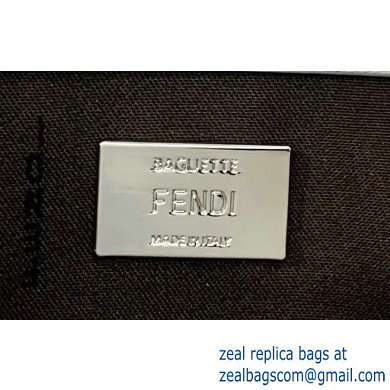 Fendi All-Over FF Motif Leather Large Baguette Bag silver 2019 - Click Image to Close