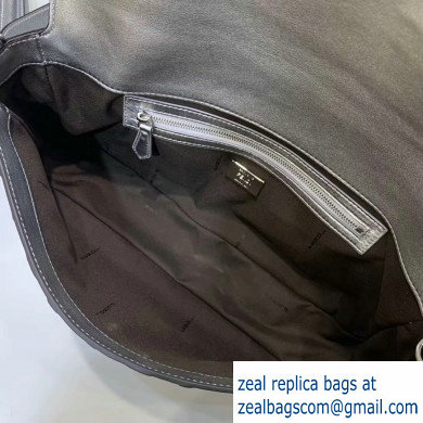 Fendi All-Over FF Motif Leather Large Baguette Bag silver 2019
