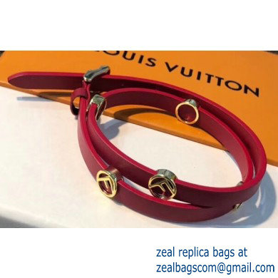 Fendi F Is Fendi Bracelet/Choker Necklace Red with Adjustable Buckle