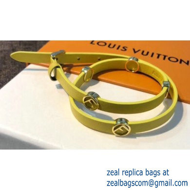 Fendi F Is Fendi Bracelet/Choker Necklace Yellow with Adjustable Buckle