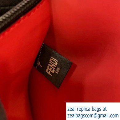 Fendi FF Logo Fabric By The Way Bag Black/Red Piping 2019 - Click Image to Close