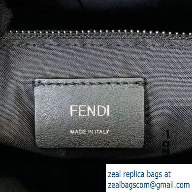 Fendi FF Motif Leather By The Way Medium Boston Bag Black