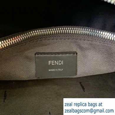 Fendi FF Motif Leather By The Way Medium Boston Bag White