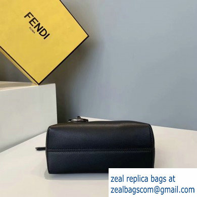 Fendi FF Motif Leather By The Way Mini Boston Bag Black