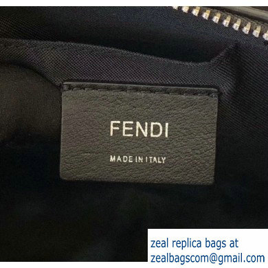 Fendi FF Motif Leather By The Way Mini Boston Bag Black - Click Image to Close