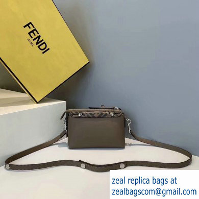 Fendi FF Motif Leather By The Way Mini Boston Bag Coffee - Click Image to Close