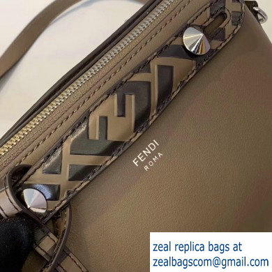 Fendi FF Motif Leather By The Way Mini Boston Bag Coffee - Click Image to Close