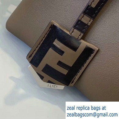 Fendi FF Motif Leather By The Way Mini Boston Bag Coffee