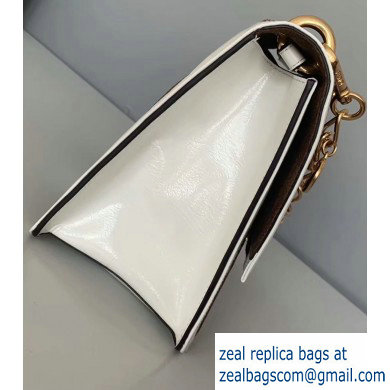 Fendi Geometric Glossy Vintage Suede and Leather Kan U Medium Bag Multicolor Black 2019 - Click Image to Close