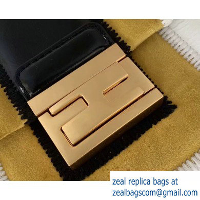 Fendi Geometric Glossy Vintage Suede and Leather Kan U Medium Bag Multicolor White 2019