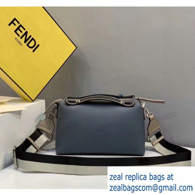 Fendi Grained Leather By The Way Medium Boston Bag Baby Blue