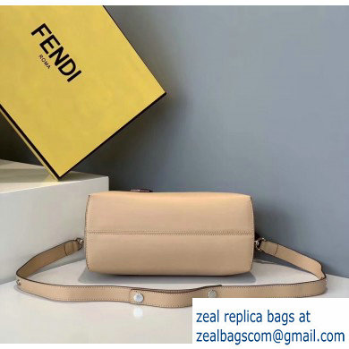 Fendi Leather By The Way Medium Boston Bag Beige/Creamy/Red