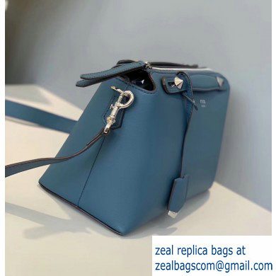 Fendi Leather By The Way Medium Boston Bag Blue - Click Image to Close