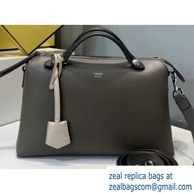 Fendi Leather By The Way Medium Boston Bag Coffee - Click Image to Close